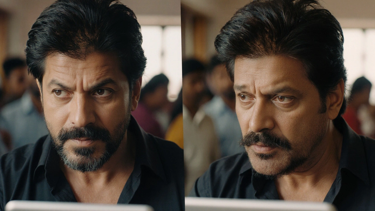 Side-by-side comparison of real and fake celebrity video showing subtle deepfake flaws.